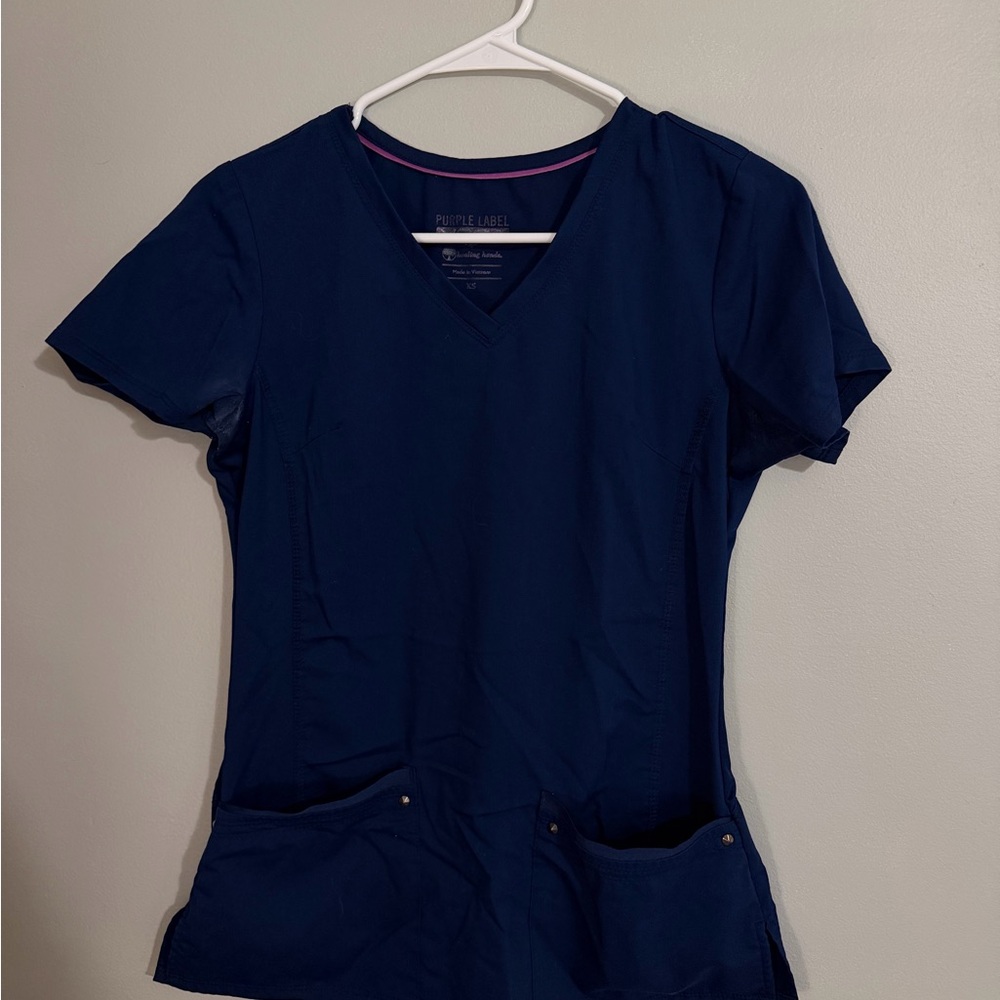 Healing Hands Navy Women's Scrub Top